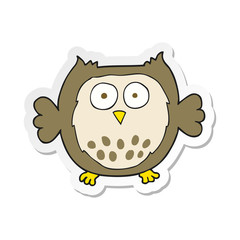 sticker of a cartoon owl