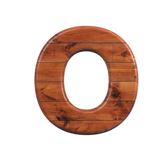 Obraz premium wood letter O - Large 3d wooden plank font - suitable for nature, ecology or decoration related subjects