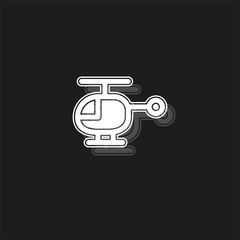 helicopter icon, vector copter, helicopter airline transportation