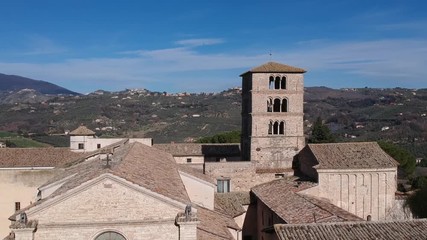 Abbey of Farfa (Lazio, Italy) - It's one of the most famous catholic abbeys of Europe of Benedictine Order, near Rome. Aerial view