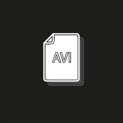 download AVI document icon - vector file format symbol