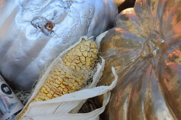 Pumpkin decoration in the park