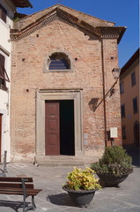 Fototapeta na wymiar Oratory of the saints Sebastiano and Rocco, San Miniato, Tuscany, Italy