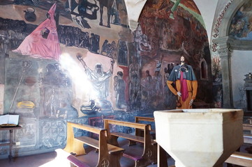 Interior of the oratory of the saints Sebastiano and Rocco, San Miniato, Tuscany, Italy