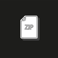 download ZIP document icon - vector file format symbol