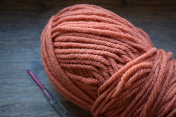 A ball of thread for knitting