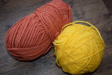 A ball of thread for knitting