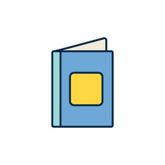 Book flat vector icon sign symbol