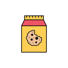 Cookie flat vector icon sign symbol
