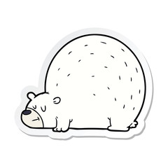 sticker of a polar bear cartoon