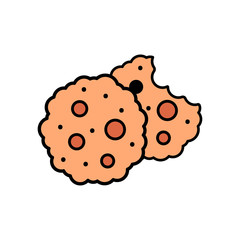 Cookie flat vector icon sign symbol