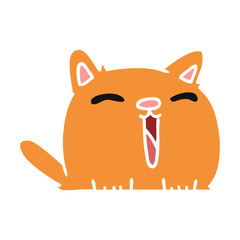 cartoon of cute kawaii cat