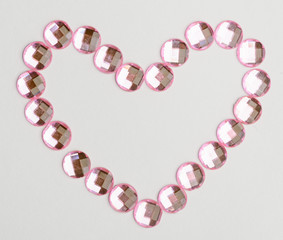 Obraz premium Pink rhinestone heart
