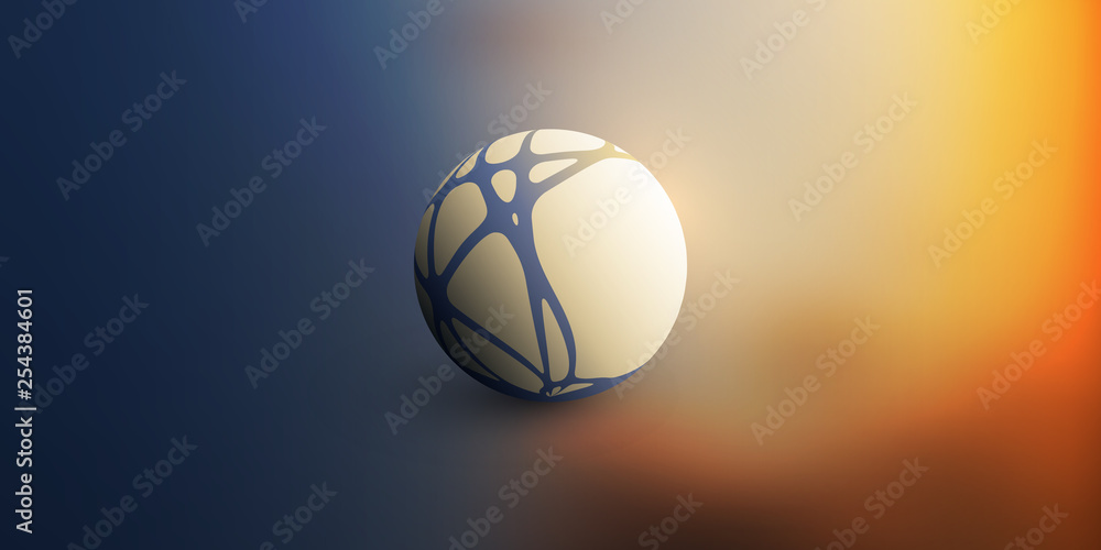 Poster abstract globe design - networks