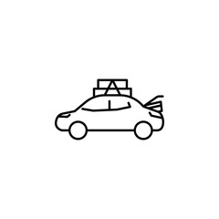 car, taxi, overweight icon. Element of overweight culture. Thin icon for website design and development, app development. Premium icon