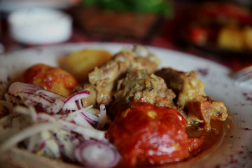 Turkish Kebab Coban Kavurma / Bony Meat Kebap Portion served at Restauran