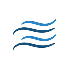 Obraz premium Water wave icon