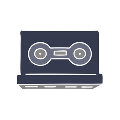 Obraz premium cartoon doodle of a retro cassette tape