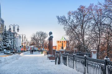 Naklejka premium Памятник Сироткину в Нижнем Новгороде Monument to Sirotkin in Nizhny Novgorod