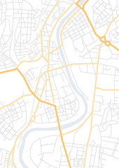 Vector abstract city map with small pointers