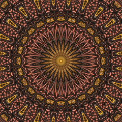 3d effekt - abstrakt mandala design metallisch