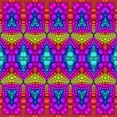 3d effekt - abstrakt symmetrisch bunt kugeln muster