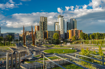 Turin, Piedmont, Italy - September 12, 2012: Glimpse of the new Dora district, born where once...