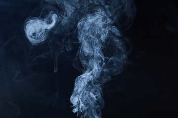 smoke on black background