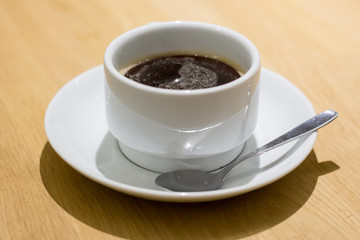 Cup of coffee on the table