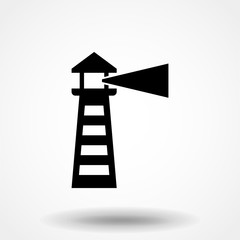 Lighthouse icon. Vector concept illustration for design.