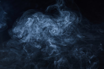 smoke on black background