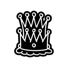 cartoon icon drawing of two crowns