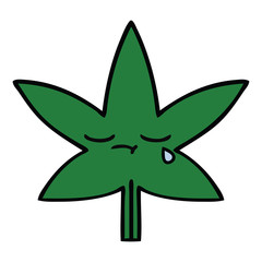 cute cartoon marijuana leaf