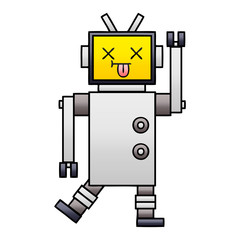 gradient shaded cartoon robot