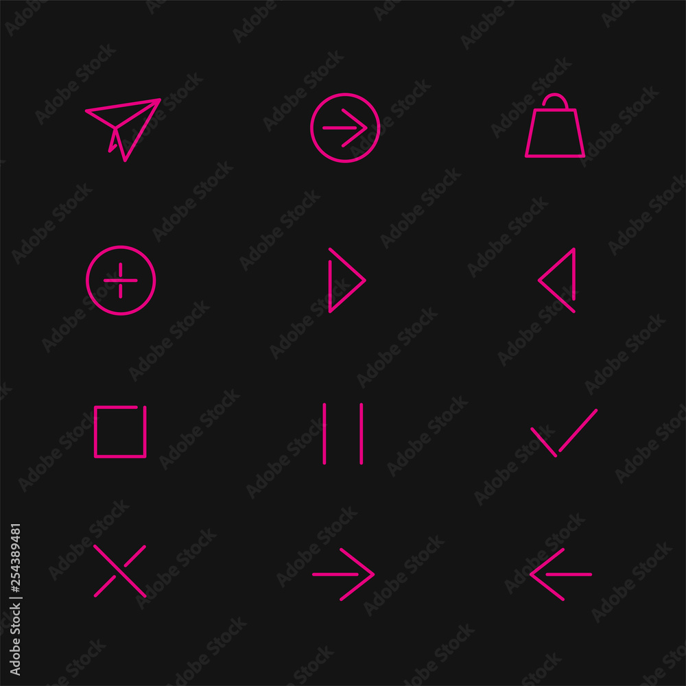 Poster web line icons set for use on the site