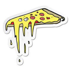 sticker of a cartoon pizza
