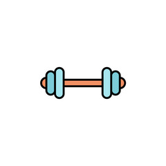 Dumbbell flat vector icon sign symbol