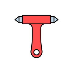 Emergency hammer flat vector icon sign symbol