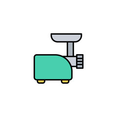 Meat grinder flat vector icon sign symbol