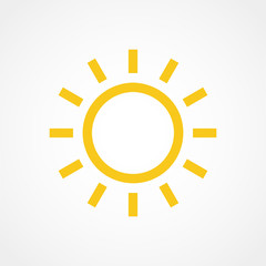 Sun icon. Trendy vector summer symbol for website design, web button, mobile app.