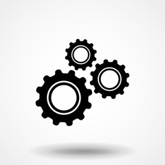 gear icon vector, flat design best vector icon