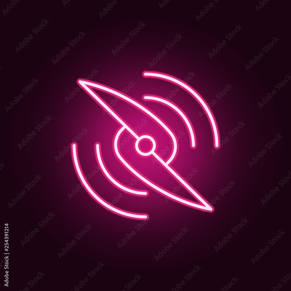 Poster propeller icon. elements of drones in neon style icons. simple icon for websites, web design, mobile