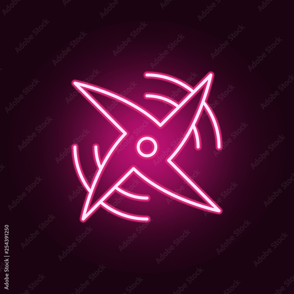 Poster propeller icon. elements of drones in neon style icons. simple icon for websites, web design, mobile