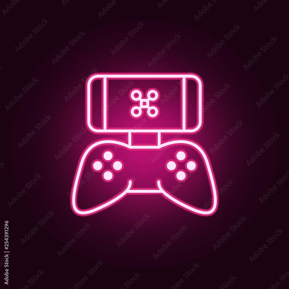 Poster droning board icon. elements of drones in neon style icons. simple icon for websites, web design, mo