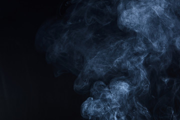 smoke on black background