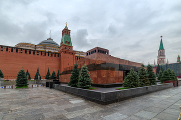 Fototapeta premium Russia Red Square. Lenin's Mausoleum.