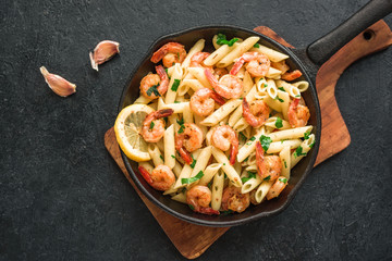 Penne Pasta with Shrimps