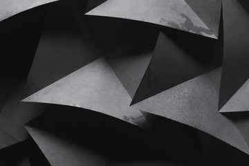Gray elements of paper for futuristic abstract background