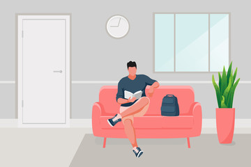 Man sitting on the sofa