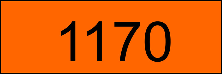 Warntafel orange mit UN 1170